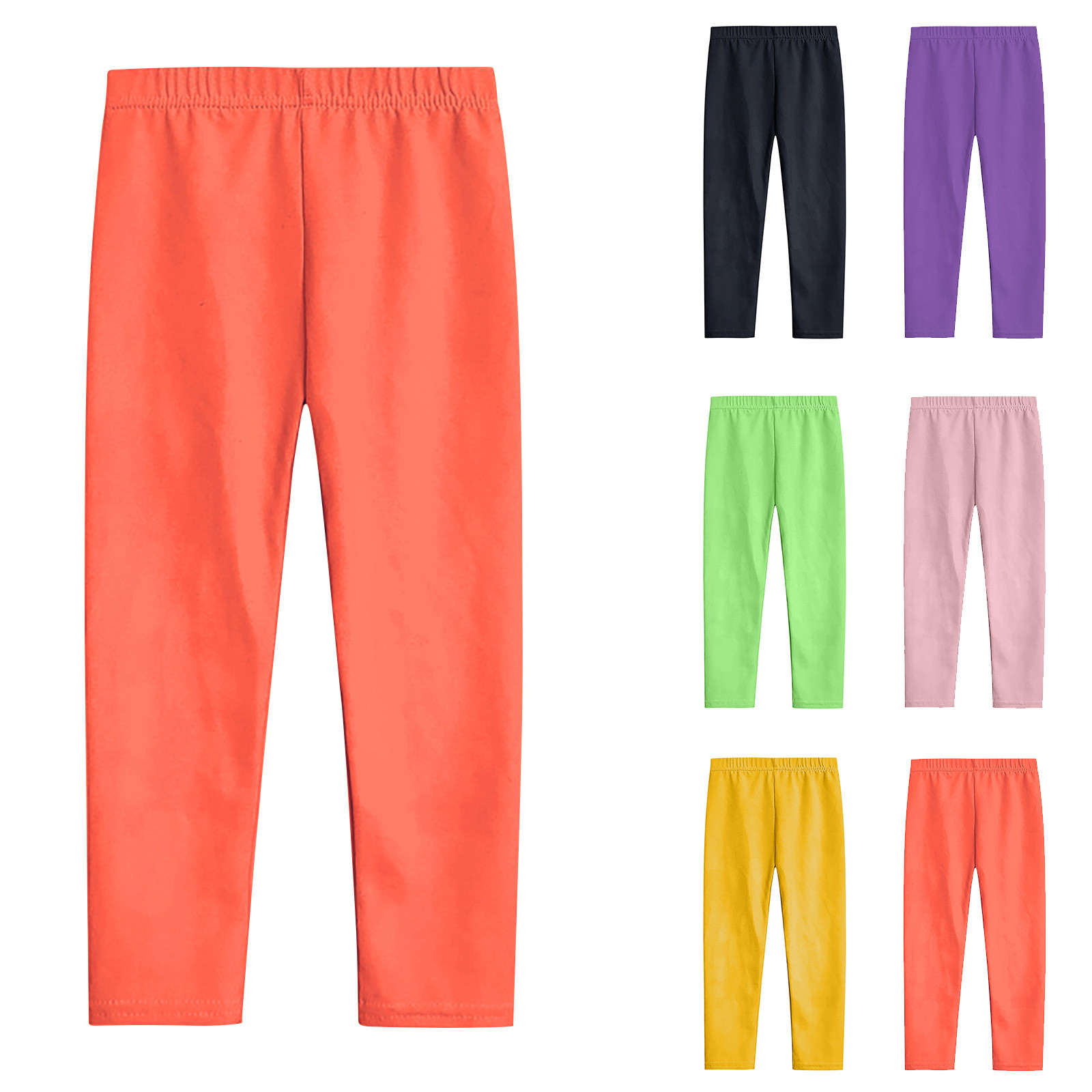 Hurxie Deals 2025 Girls Black Leggings Size 14-16, Toddler Kids Comfortable Leggings For Girls Leggings Pants Mint Green,5 Years